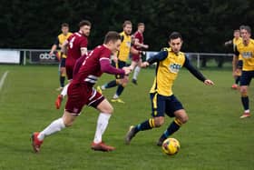 Connor Hoare, right, scored Moneyfields' winner against Highworth. Picture: Duncan Shepherd