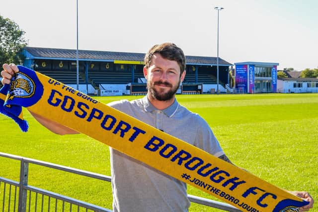 Dan Wooden returns to Privett Park for a second spell with Gosport Borough. Picture: GBFC