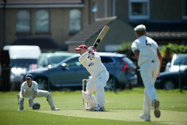 Charlie Pennicott batting for Gosport Borough 4ths against Portsmouth 4ths. Picture: Chris Moorhouse