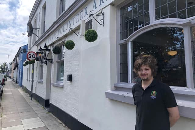 Fifth Hants Volunteer Arms landlord Aiden Estell outside the pub in Albert Road.

Picture: Richard Lemmer