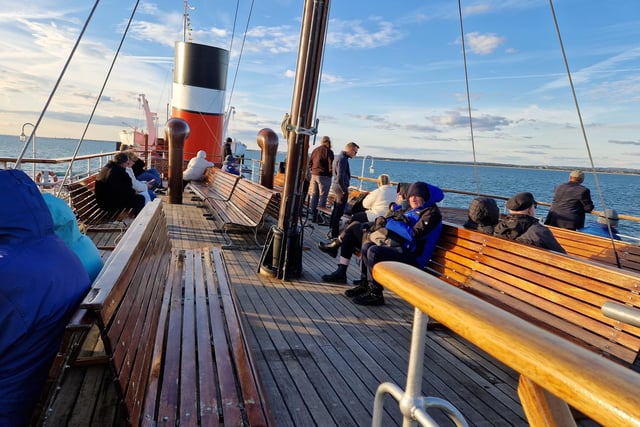 The paddle steamer Waverley sets sail from Shoreham, bound for the Isle of Wight, on September 13, 2024