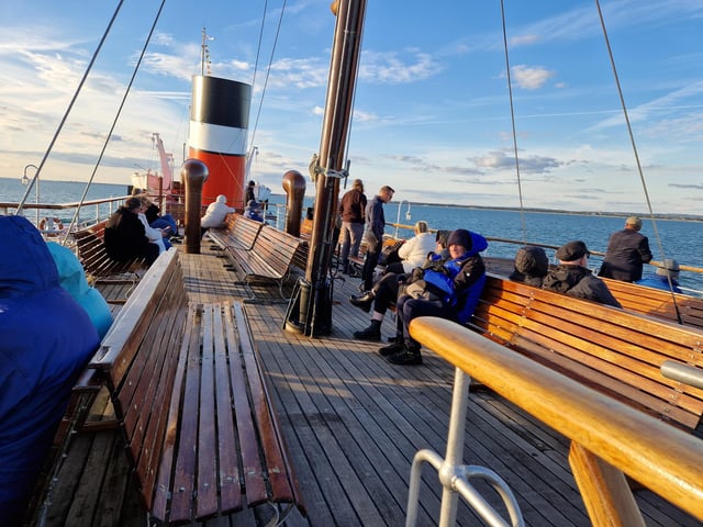 The paddle steamer Waverley sets sail from Shoreham, bound for the Isle of Wight, on September 13, 2024