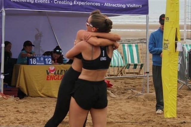 Tilly and her volleyball partner