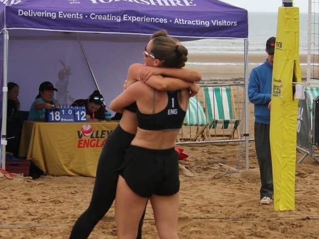 Tilly and her volleyball partner