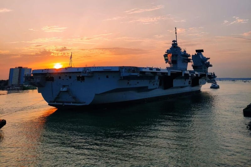 HMS Queen Elizabeth returned to Portsmouth on July 30 after spending several months in Rosyth for repairs.