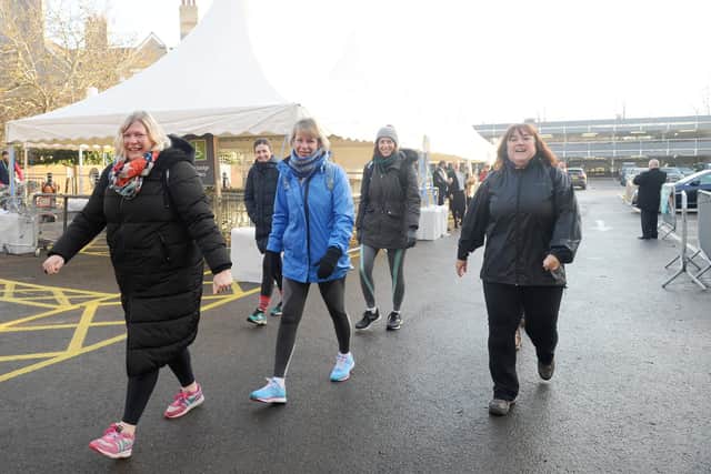 The Home-Start Portsmouth team left Waitrose in Marmion Road, Southsea, on Tuesday, December 8. The 15 mile walk fundraising walk around Portsea, was for the John Lewis & Partners Give A Little Love campaign.Picture: Sarah Standing (081220-9826)