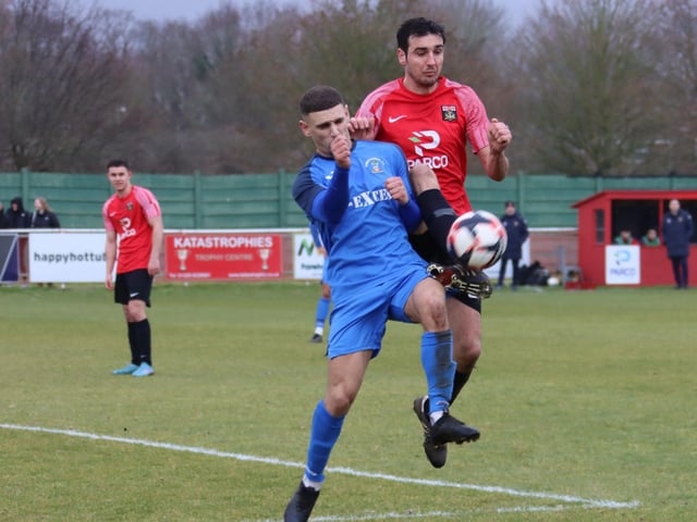 Fareham (red) v Christchurch. Picture by Ken Walker