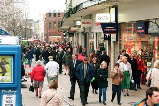 Commercial Road's landscape has significantly changed over the years - but Portsmouth City Council is working towards getting it back on track with a multi-million pound regeneration scheme. It is hoped that the new improvements made will encourage businesses to set up in the high street. 

Pictured: British Gas, Priceless and other shops in Commercial Road in 1998.
Picture: Michael Scaddan