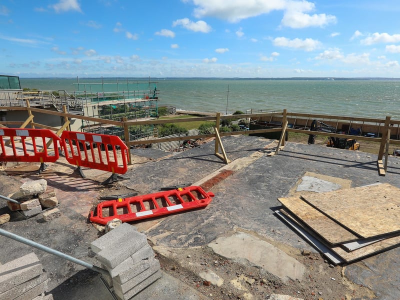 Demolition site at the Osborne View pub, Hill Head, Fareham, showing ongoing workPicture: Chris  Moorhouse (100724-015)