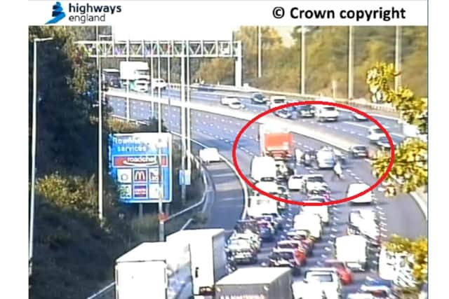 The crash is causing major delays. Picture: Highways England