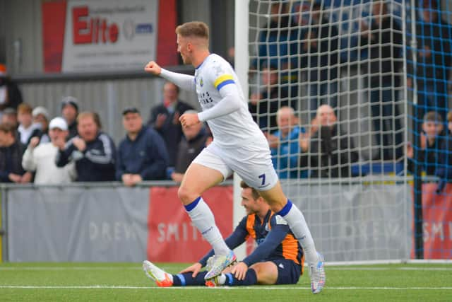 Jake McCarthy has just scored Hawks' consolation in a 2-1 home loss to Slough. Picture: Martyn White.