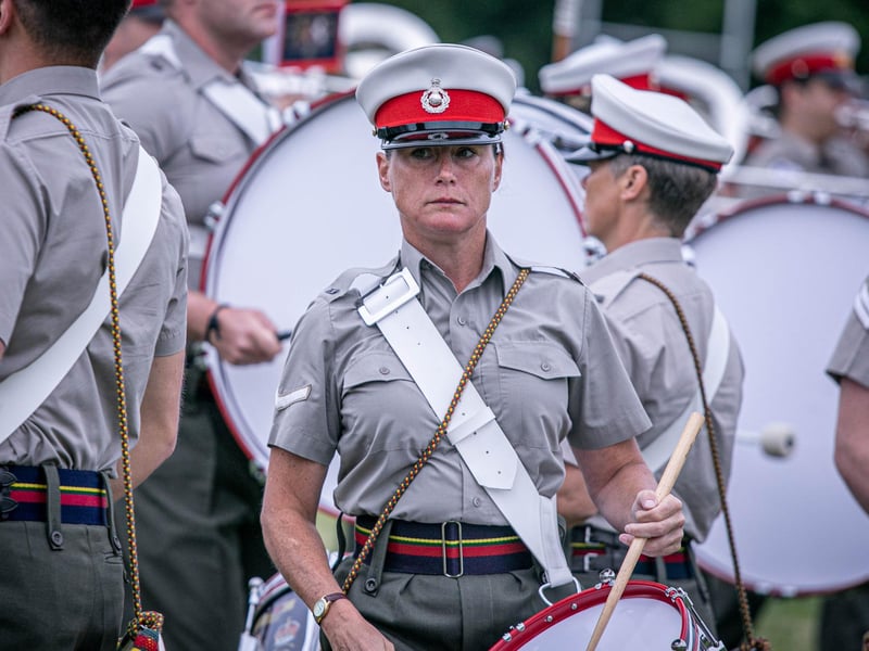 Royal Marines Band Service Beating Retreat Rehearsals on Whale Island, Portsmouth on Wednesday 3rd July 2024
Picture: Habibur Rahman