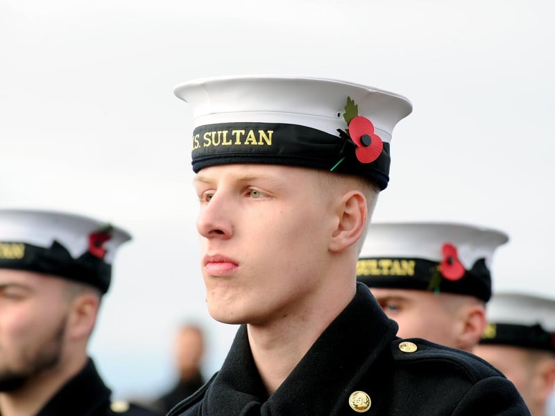 Remembrance Sunday service at the Fleet Air Arm Memorial in Lee-on-the-Solent on Sunday, November 12, 2023.