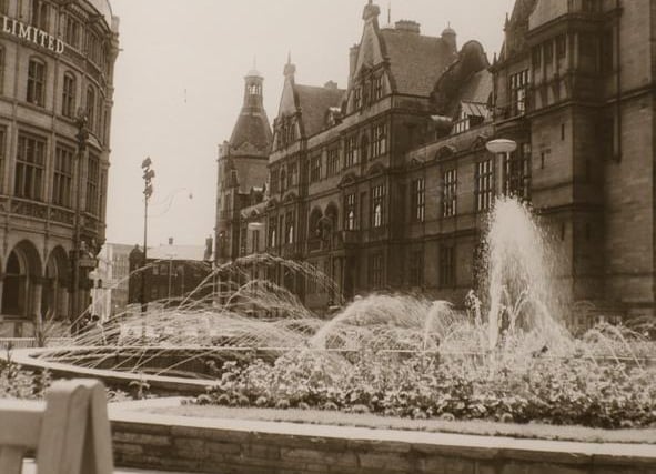 The Goodwin Fountain stood on Fargate from 1961 to 1998.