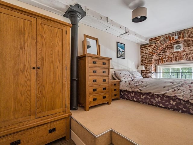 The bedrooms are good sized and the main bedroom has a platform area which is a lovely decor addition.