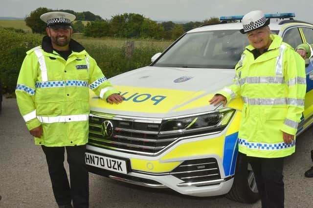 Hundred of people were arrested in the latest Police crackdown on drunk and drug-driving. PIctured are PC RPU JOU David Hazlett & 1769 Scott Kerr. Photo: JAN.BRAYLEY/Hampshire Police.