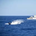 Portsmouth-based warship HMS Trent has seized £160m of cocaine from a submarine in the Caribbean Sea.