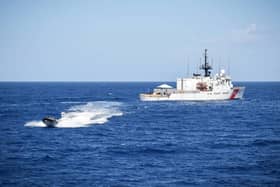 Portsmouth-based warship HMS Trent has seized £160m of cocaine from a submarine in the Caribbean Sea.