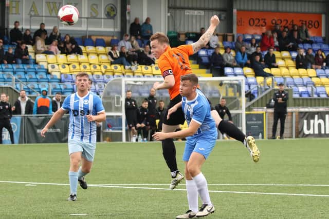 George Cartmell heads Jubilee level. Picture by Kevin Shipp