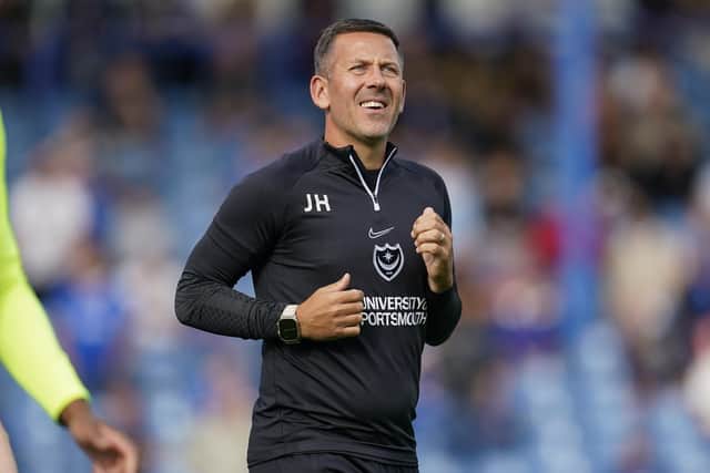 Pompey assistant head coach Jon Harley has been a vital presence behind John Mousinho. Picture: Jason Brown