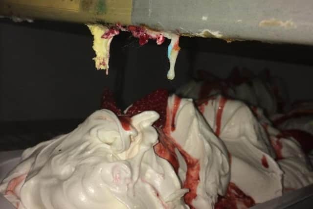 Evidence used by Portsmouth City Council to prosecute Sprinkles Gelato. Pictures from the branch in Commercial Road, Portsmouth.