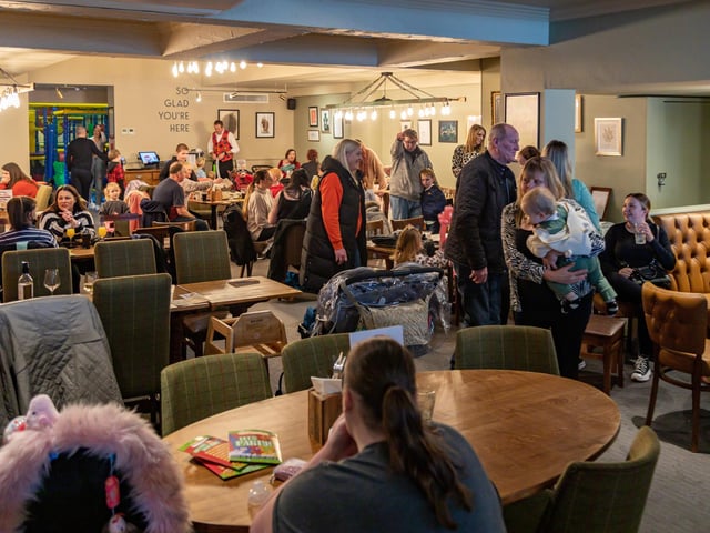 The very busy launch day at the Brewers Fayre. Picture: Mike Cooter (040323)