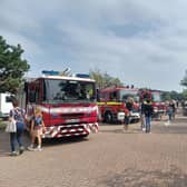 Fire engines on display at 999 day.
