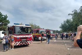 Fire engines on display at 999 day.