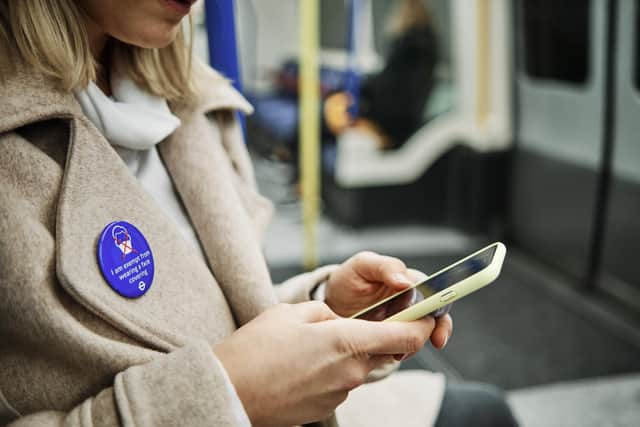 Those exempt from face coverings wear this badge. Picture: Shutterstock