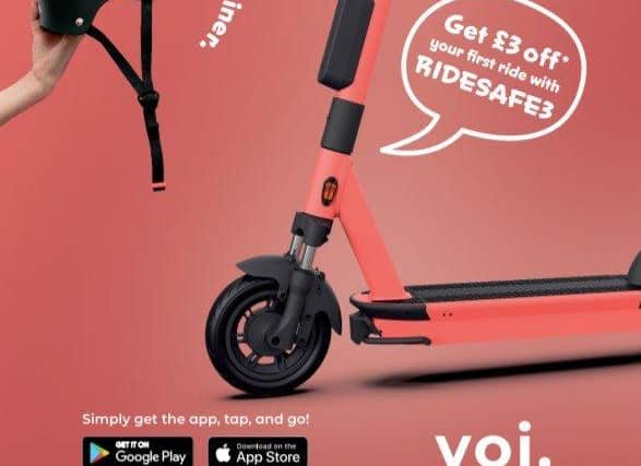 Voi's safety campaign advert. Pic Voi