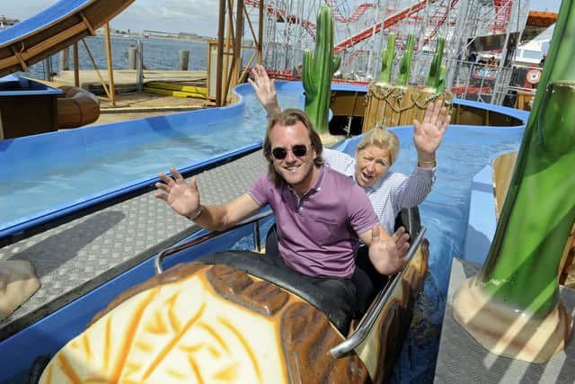 Owners James and Jill Norman check out the new rides.

Picture Ian Hargreaves (180720-3)