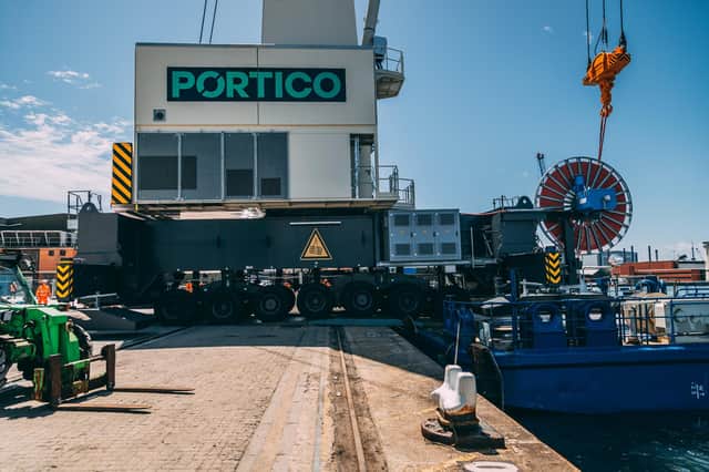Portico, Portsmouth's international cargo operator, is one of the few UK ports capable of managing the largest loads, following the arrival of a new 432-tonne mobile harbour crane. Picture: Portsmouth City Council