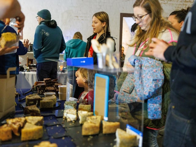 There were a number of festive food options available with the stall with cookie pies proving very popular. Picture:Marcin Jedrysiak