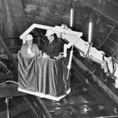 Prince Charles with Dr Margaret Rule checking progress on the Mary Rose in 1986. Picture: The News img1875