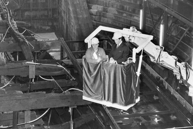 Prince Charles with Dr Margaret Rule checking progress on the Mary Rose in 1986. Picture: The News img1875