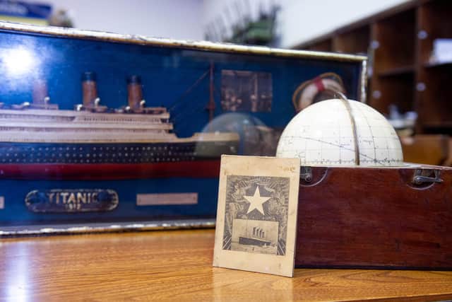 The Titanic menu with other Titanic Memorabilia at Nesbits. Picture: Habibur Rahman