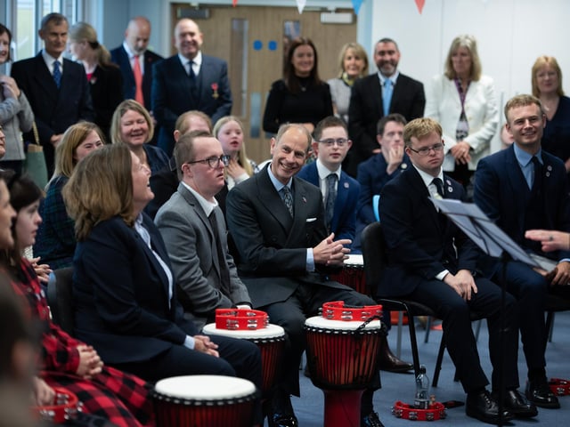 The Duke of Edinburgh visiting the the Portsmouth Down Syndrome Association to open their new centre.  Picture: Steve Reid Blitz Photography