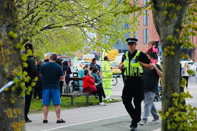Police in Goldsmith Avenue, Southsea, Portsmouth, in 2021. Picture: Chris Moorhouse