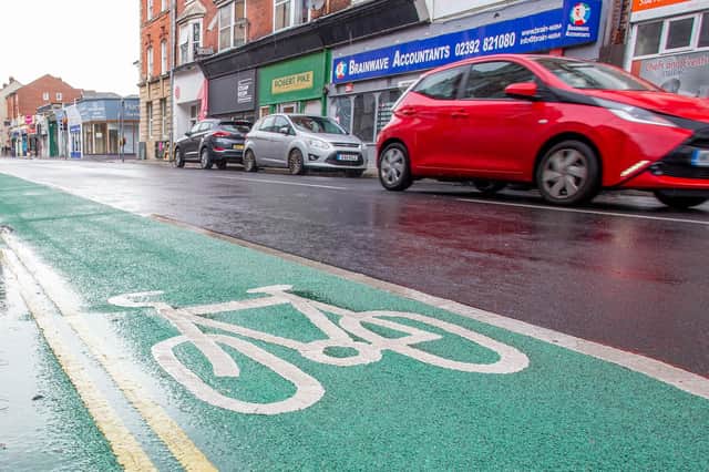 The existing non-segregated bike in Elm Grove in Portsmouth on 28 August 2020.

Picture: Habibur Rahman