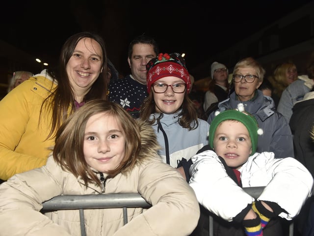Friends and families enjoyed a festive evening with the Christmas lights being turned on in Portchester.  Picture: Sarah Standing (291124-6791)