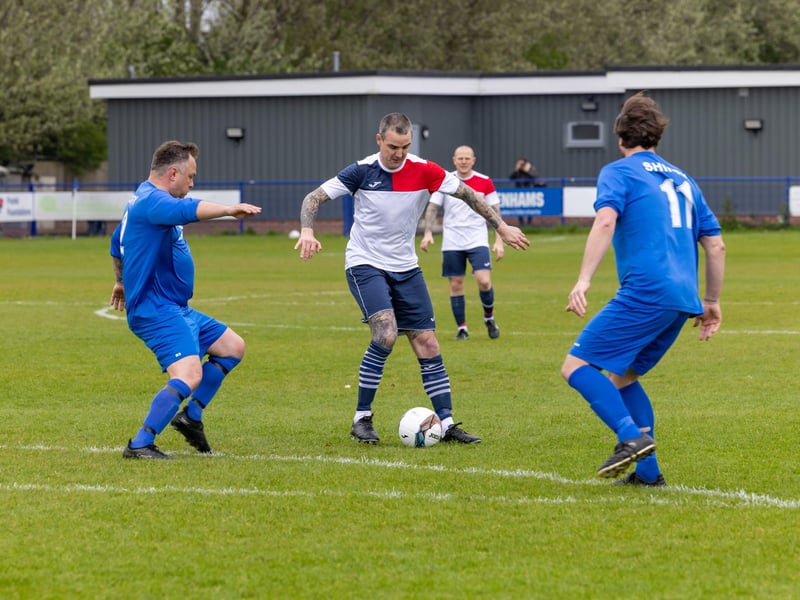 The players put in a good shift in the 90 minute charity match.