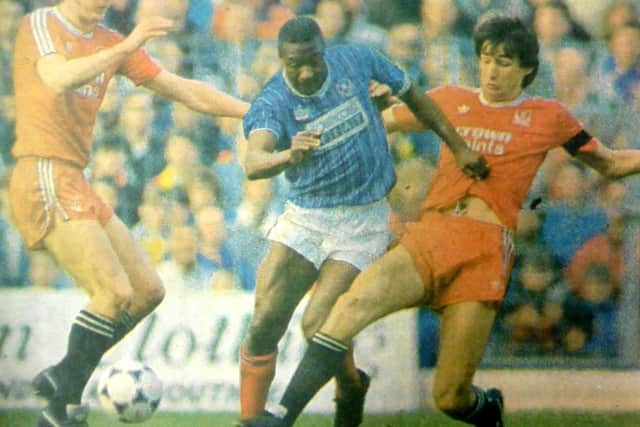 Terry Connor in action for Pompey in 1988. He had 12 games as caretaker boss of Wolves in 2011/12.
