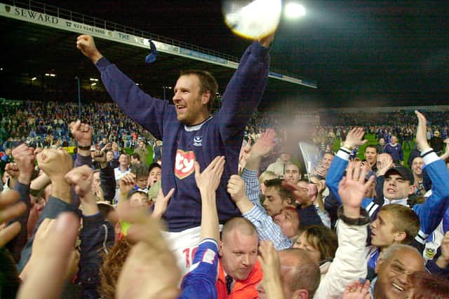 Paul Merson regards winning promotion with Pompey as his greatest footballing achievement. Picture: Steve Reid