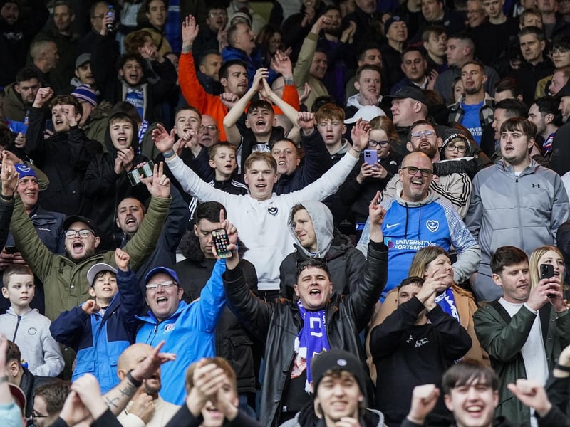 4,019 Pompey fans enjoyed the Blues' 1-0 win at Peterborough