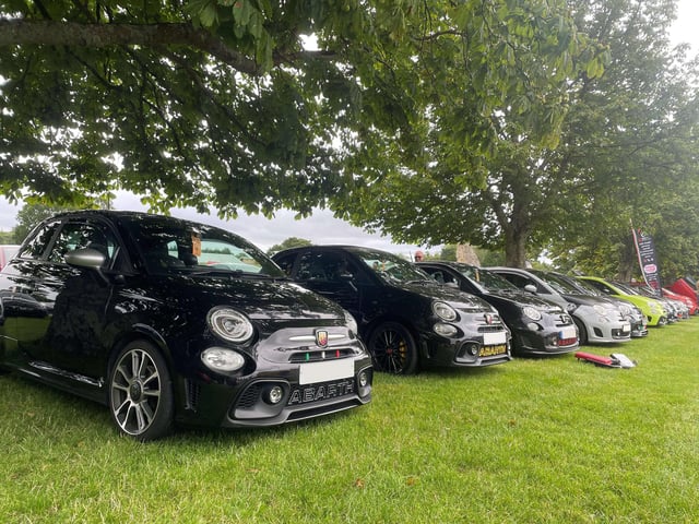 Cars on display at Simply Italian sponsored by Hendy Fiat