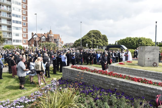 The annual D-Day memorial service took place at the D Day Stone near Canoe Lake, Southsea, on Thursday, June 6, 2024, to commemorate 80 years. Picture: Sarah Standing (060624-4017)