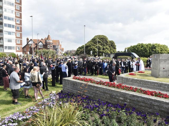 The annual D-Day memorial service took place at the D Day Stone near Canoe Lake, Southsea, on Thursday, June 6, 2024, to commemorate 80 years. Picture: Sarah Standing (060624-4017)