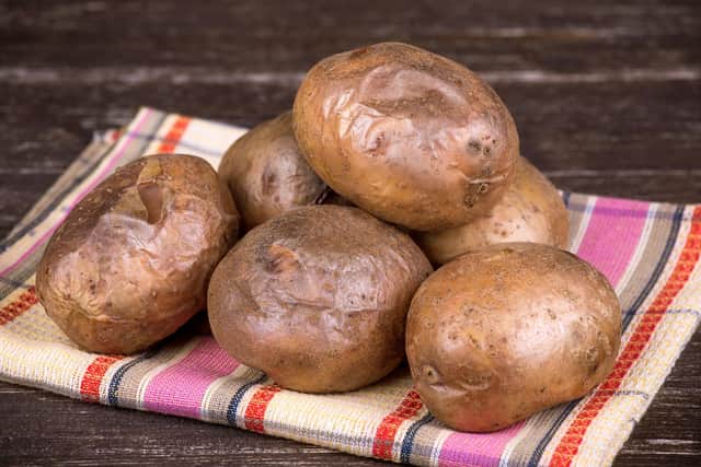 Steve was hoping the big round lump protruding from Mary's trousers was a jacket potato - but it wasn't. Picture: Shutterstock.