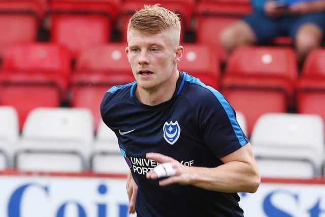 Pompey midfielder Andy Cannon has moved in with team-mate Tom Naylor. Picture: Joe Pepler