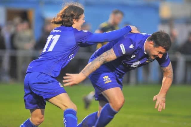 Craig McAllister, right, has netted twice in his opening two Baffins Milton Rovers appearances. Picture: Martyn White